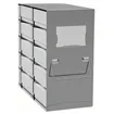 Upright freezer rack, height 50, 4x2 = 8 boxes