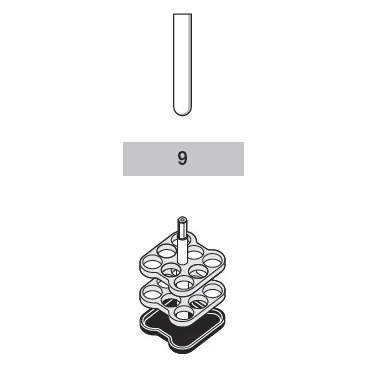 Adapter, for 8 round-bottom tubes 9 mL