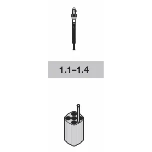 Adapter, for 5 round-bottom tubes 1.1 - 1.4 mL