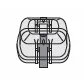 Aerosol-tight cap, for rectangular bucket 100 mL