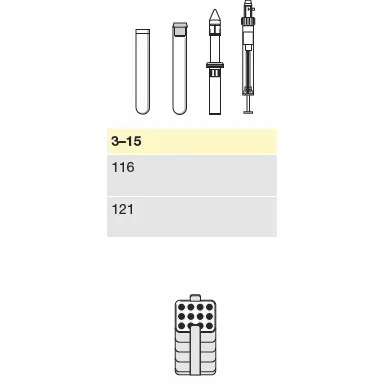 Adapter, for 12 round-bottom tubes 3 – 15 mL