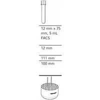 Adapter, for 27 12 mm x 75 mm 5 mL FACS