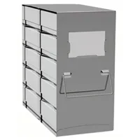 Upright freezer rack, height 50, 4x2 = 8 boxes, incl.  boxes and dividers