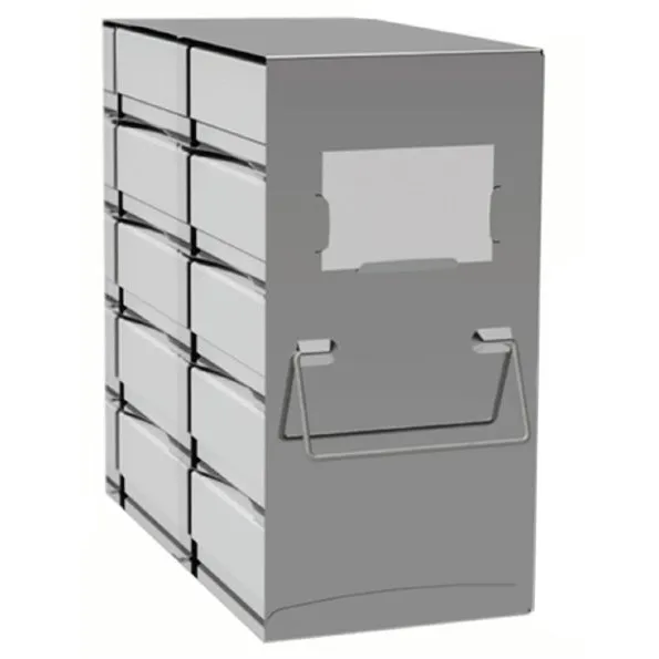 Upright freezer rack, height 50, 5x2 = 10 boxes